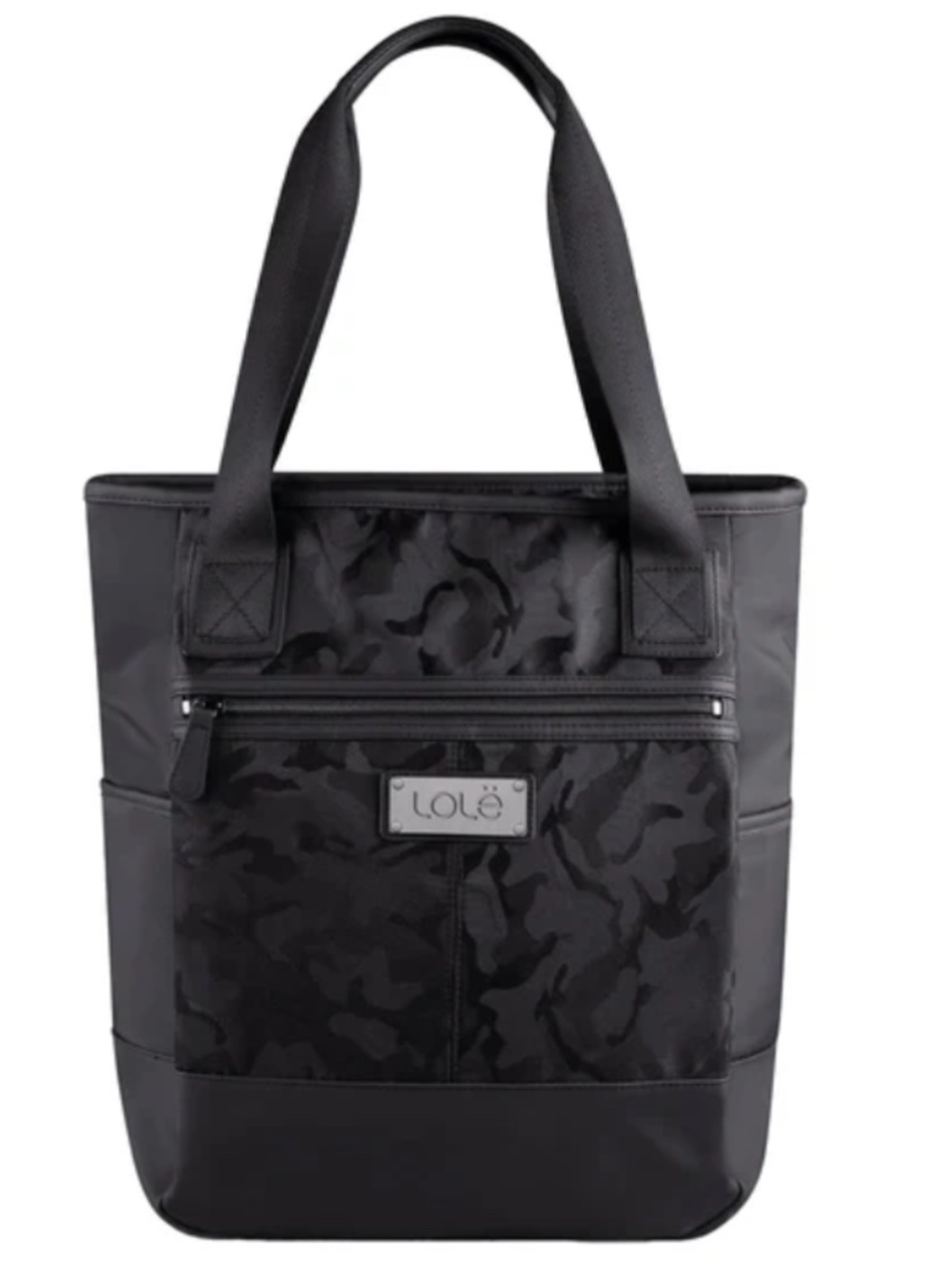 LOLË Lily Convertible Tote/Backpack/Yoga Mat Bag Black/Camo